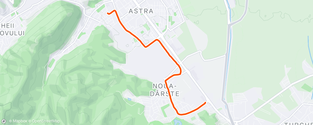 Map of the activity, Morning Run