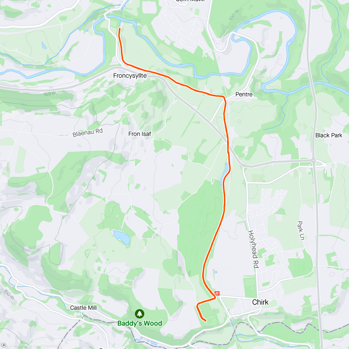 Map of the activity, Run to find pontcysyllte aqueduct