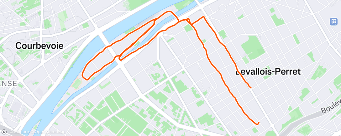 Map of the activity, Course à pied de nuit