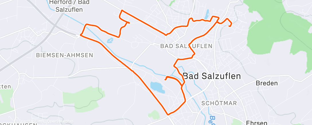 Map of the activity, Erkältungsfahrt