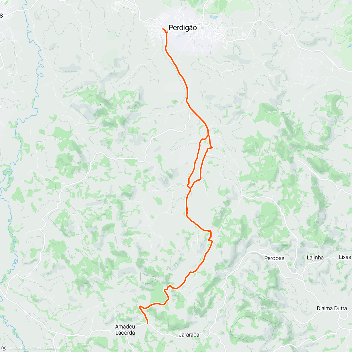活动地图，Pedalada de mountain bike matinal