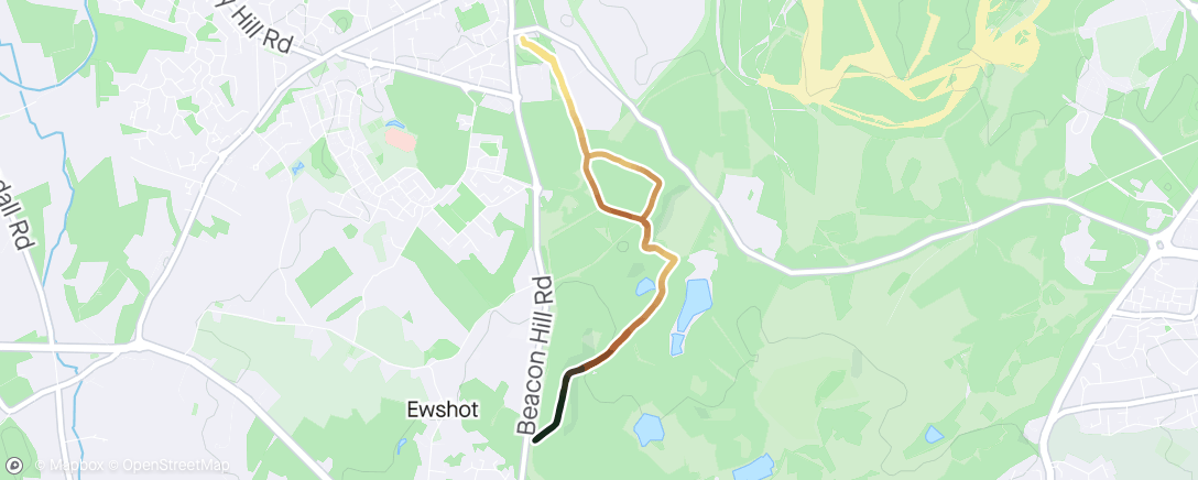 Map of the activity, Running up that hill… ☁️