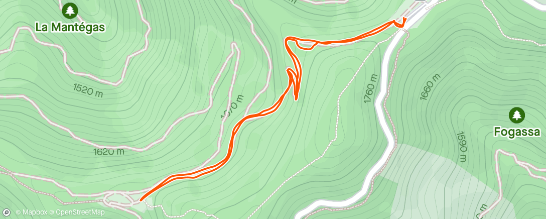 Map of the activity, Marche dans l'après-midi