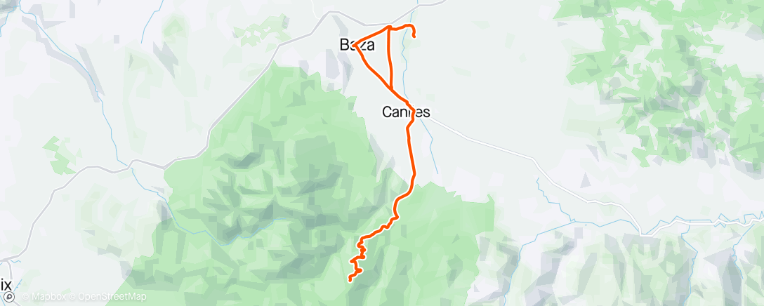 Map of the activity, Sierra de Baza ⛰️🌬️🍃