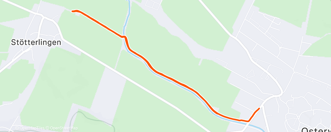 Map of the activity, Lauf am Nachmittag