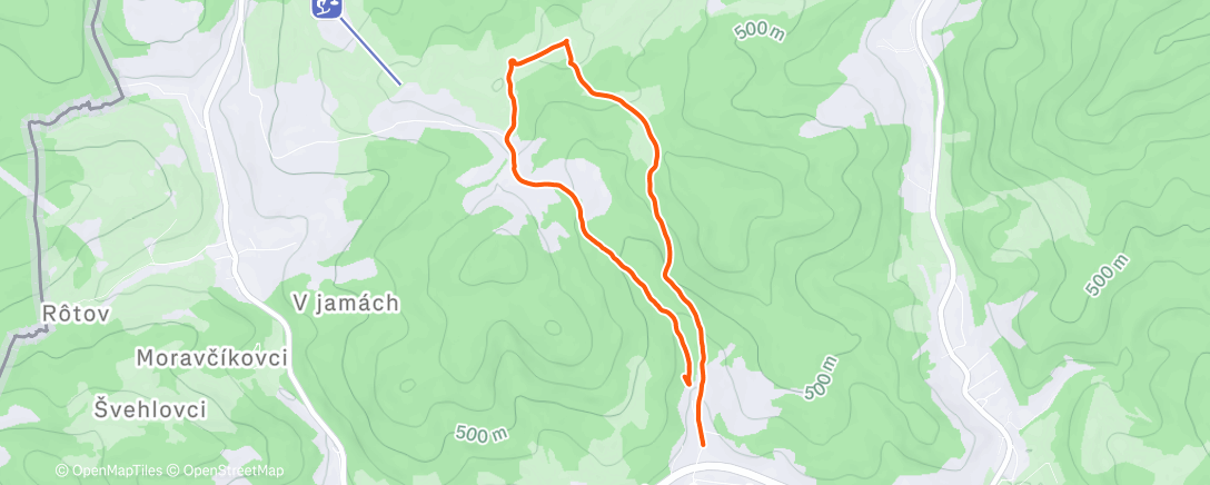 Map of the activity, Morning Hike