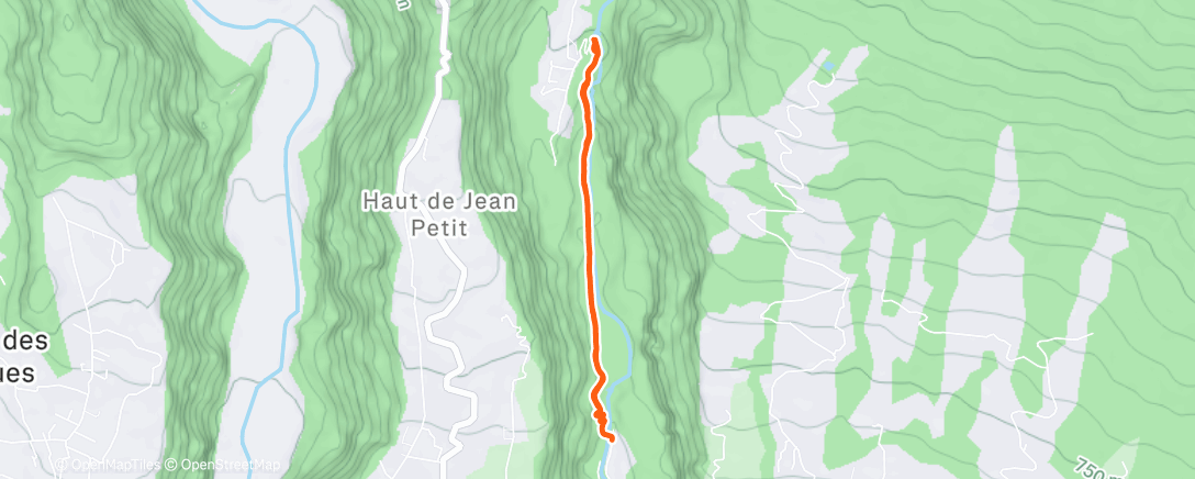 Карта физической активности (Randonnée le matin)