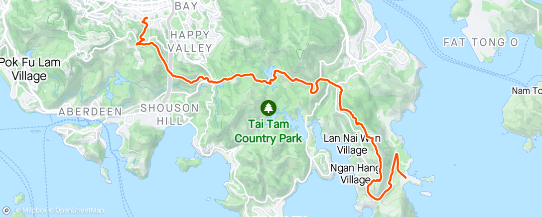 Map of the activity, Hopewell to Shek O