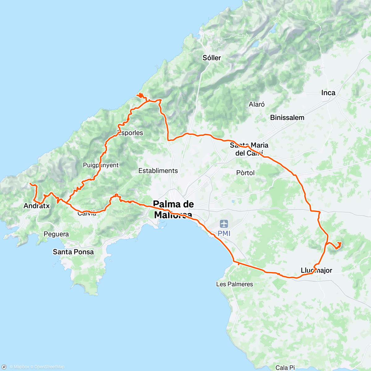 Map of the activity, Morning Ride