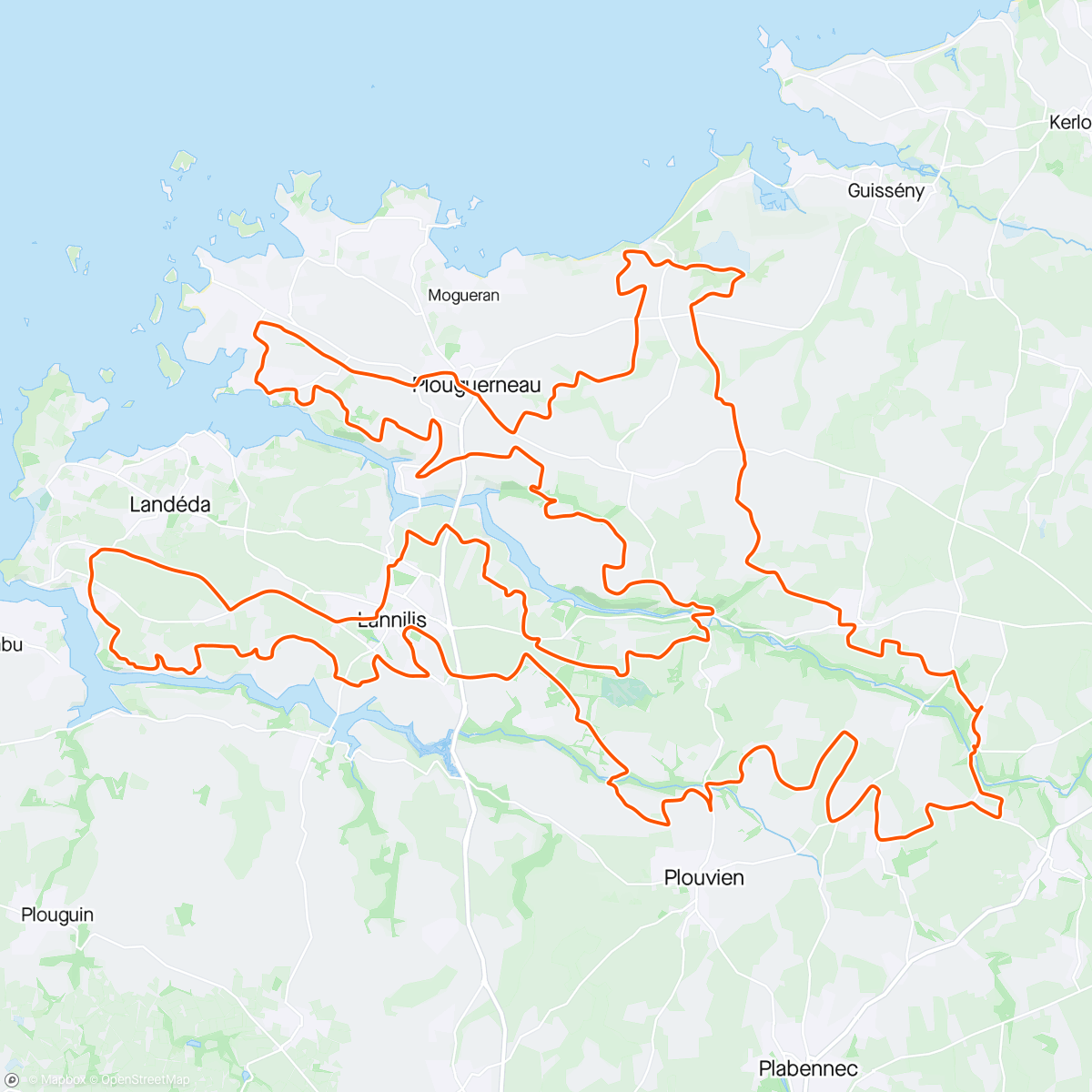 Map of the activity, Circuit gravel du Tro Bro en Vtt