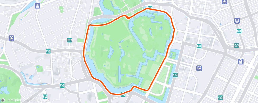 Map of the activity, 皇居ラン Imperial Palace Run 千代田区, 東京都 🌙