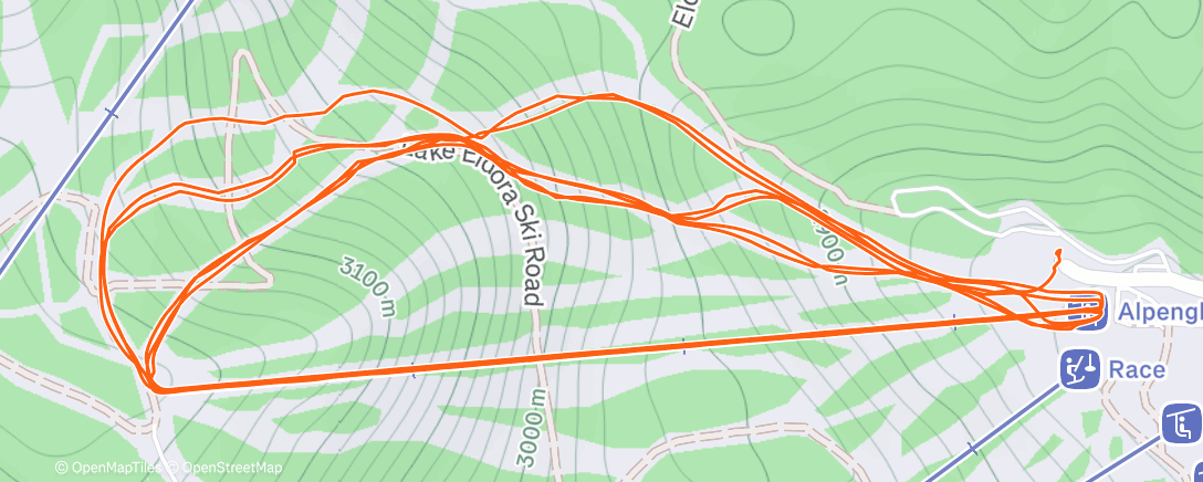 Map of the activity, Afternoon Alpine Ski