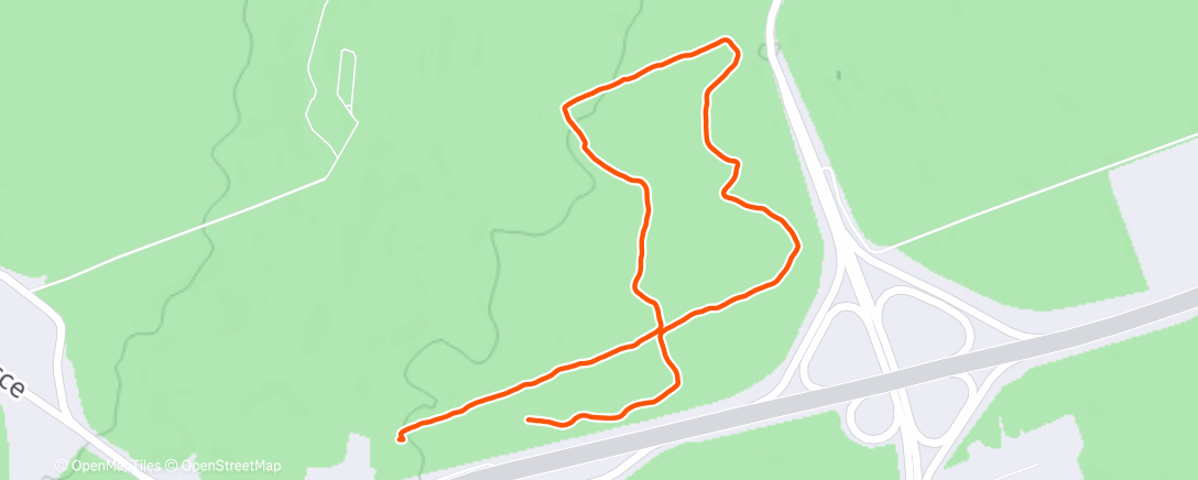 Map of the activity, Morning Run