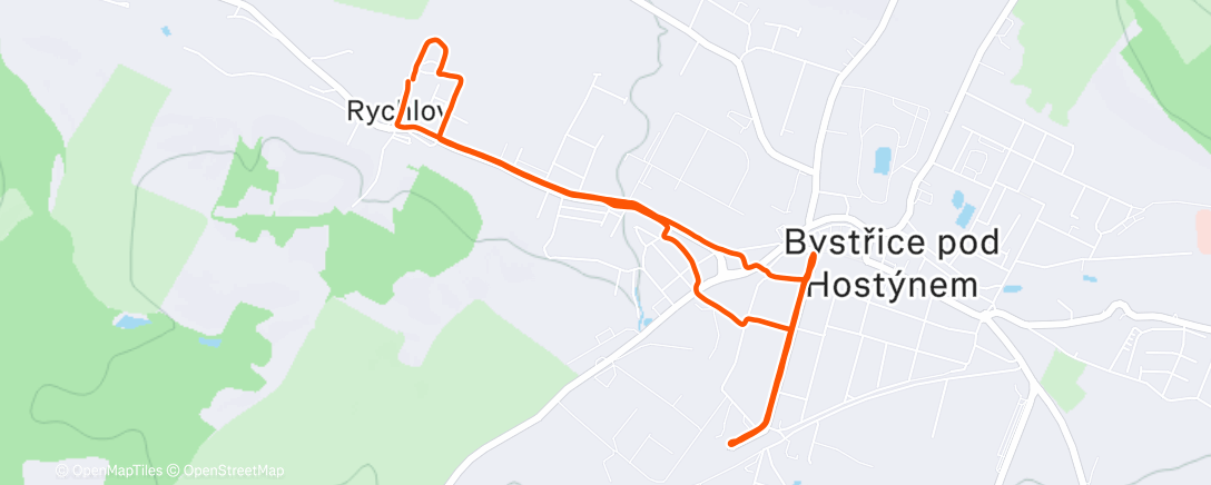 Map of the activity, Morning Trail Run