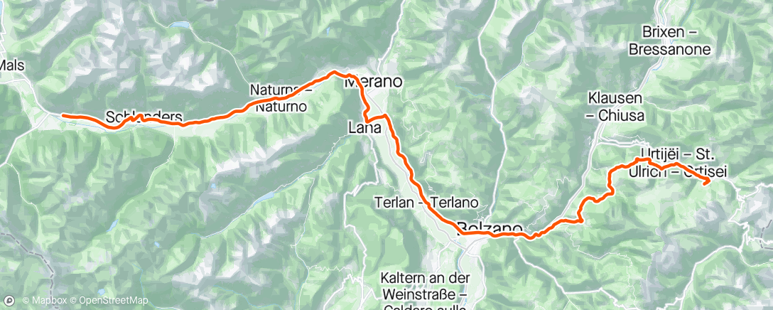 Map of the activity, Giro #16 🇮🇹