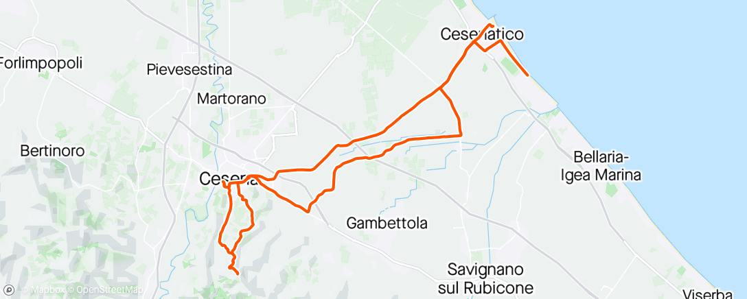 Map of the activity, Pre Nove Colli