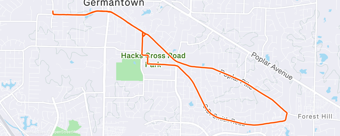 Map of the activity, Morning Run