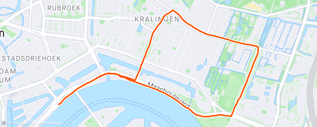 Map of the activity, Uitlopen