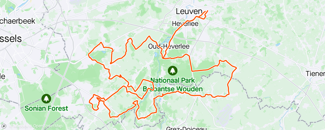 Map of the activity, Brabantse Pijl