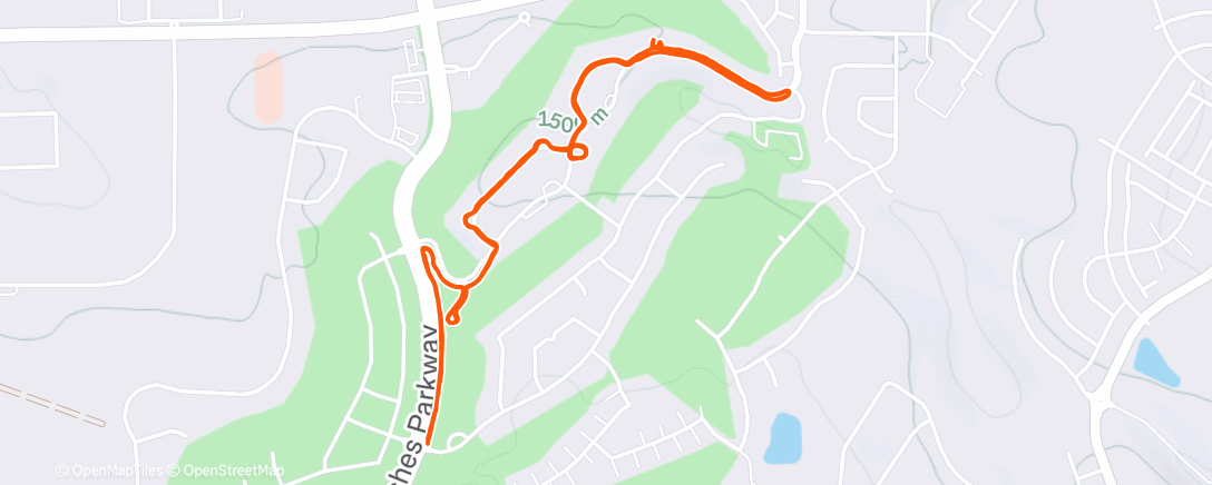 Map of the activity, Evening Run