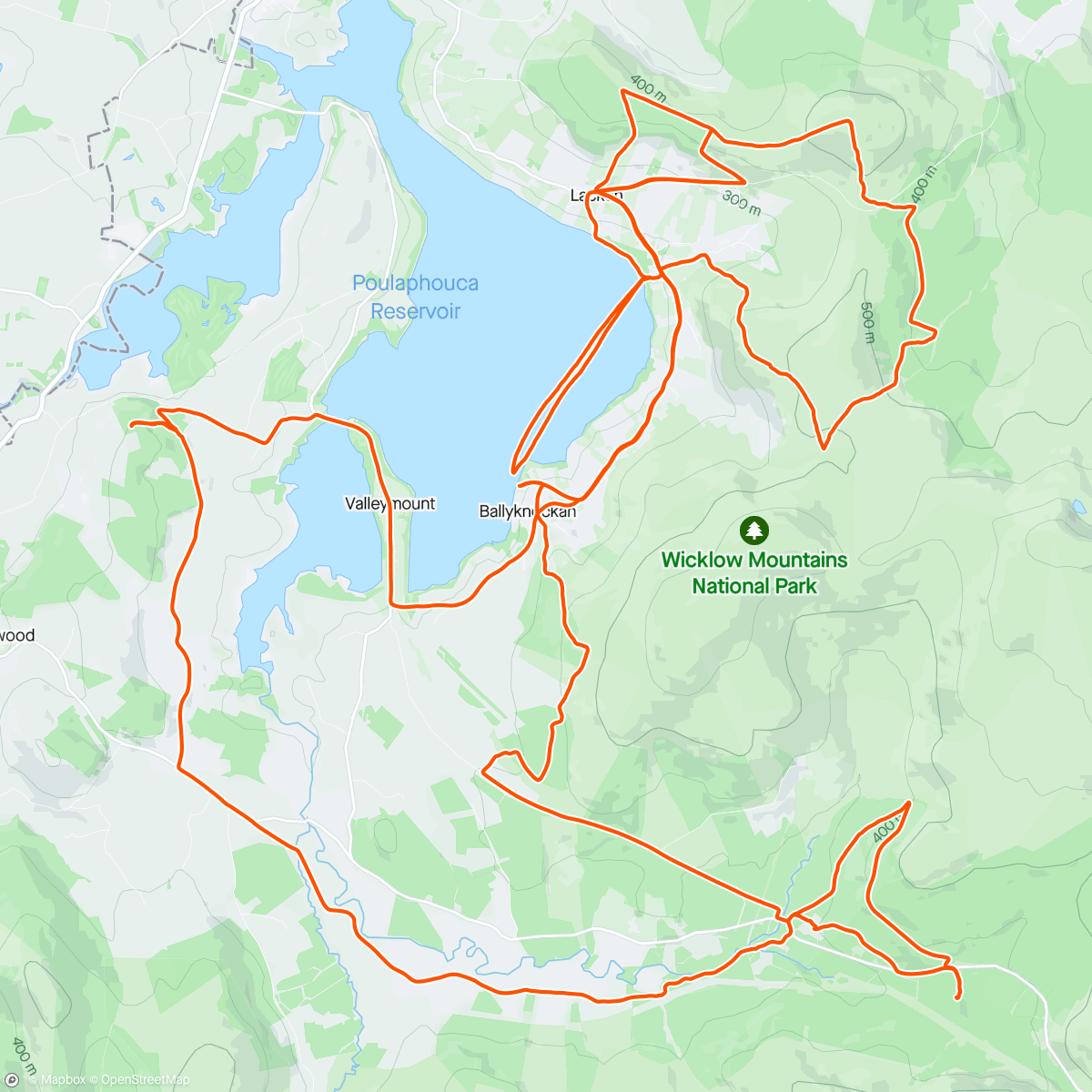 Mapa da atividade, Adventure Race Wicklow (ARI) with Maeve and Dan