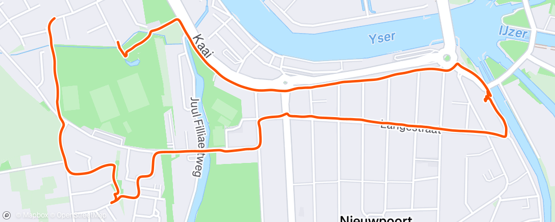 Map of the activity, Afternoon Walk