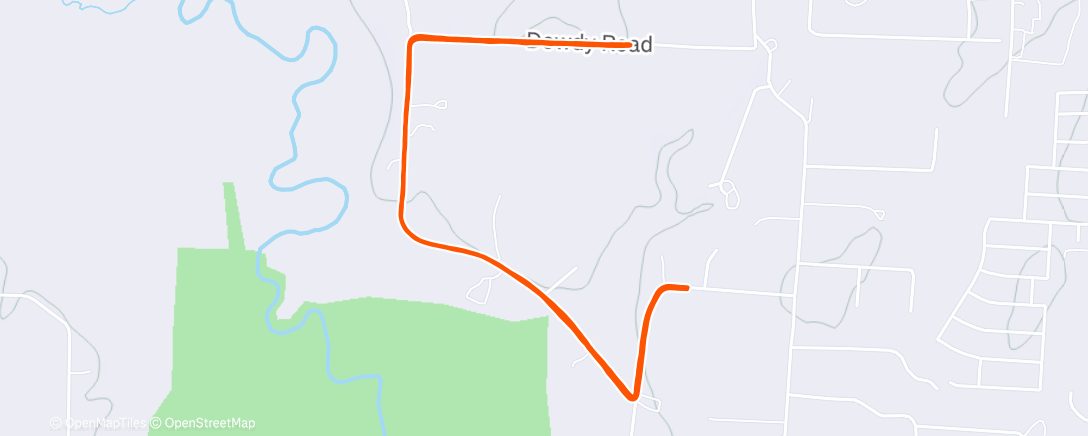 Map of the activity, Lunch Run