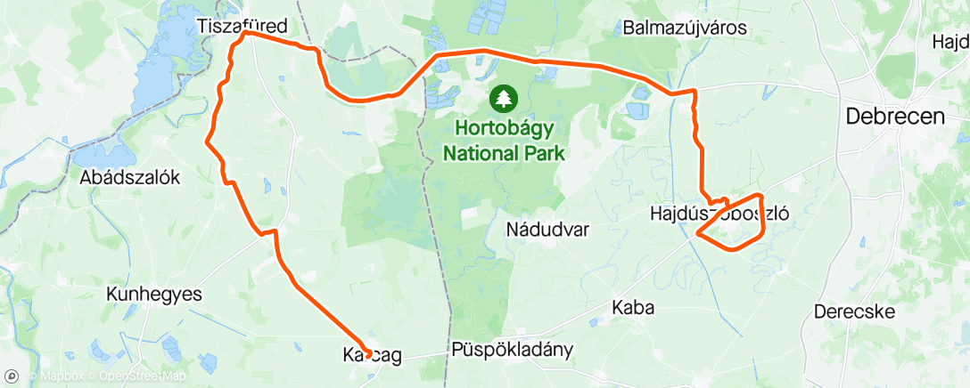 Map of the activity, Tour of Hungary #1