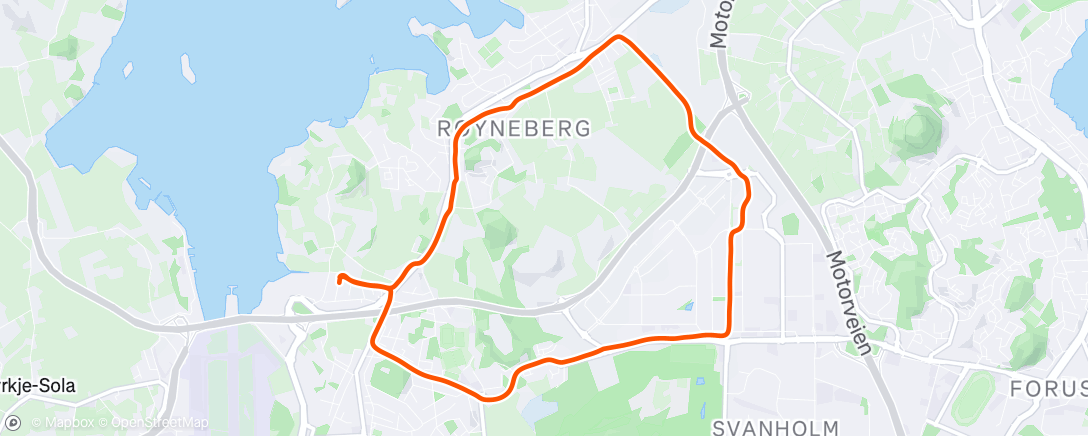 Map of the activity, Afternoon Run