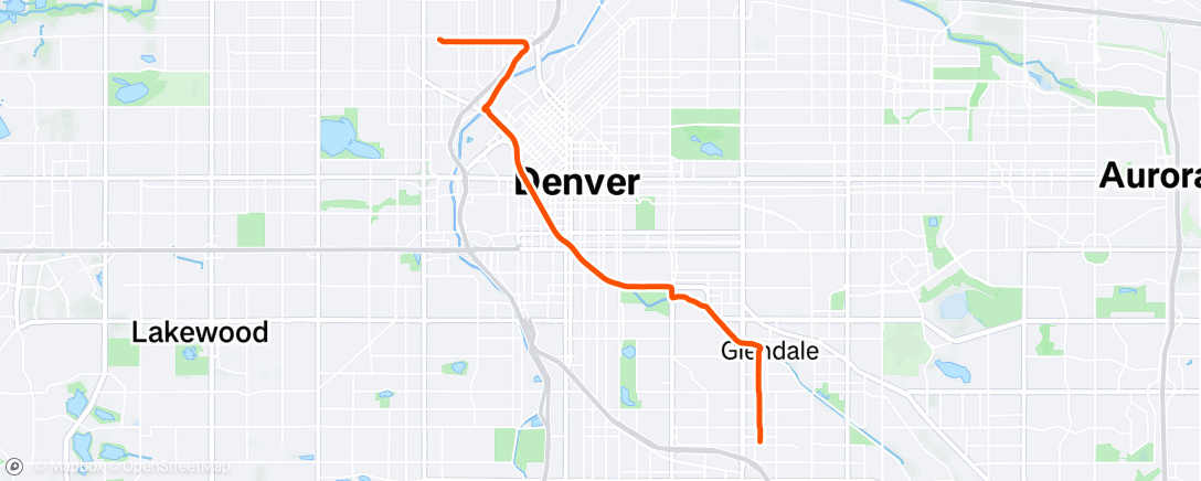 Map of the activity, Lunch Ride