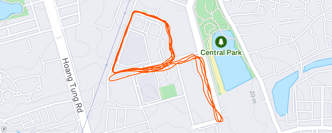 Map of the activity, Evening Run