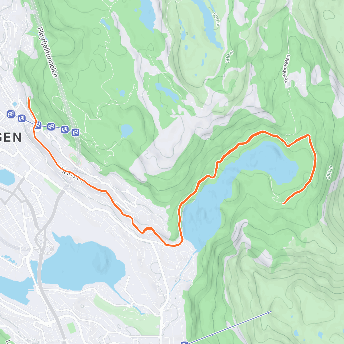 Map of the activity, Dark run