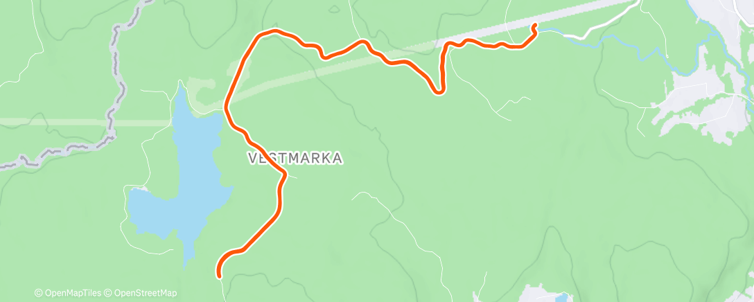 Map of the activity, Evening Trail Run