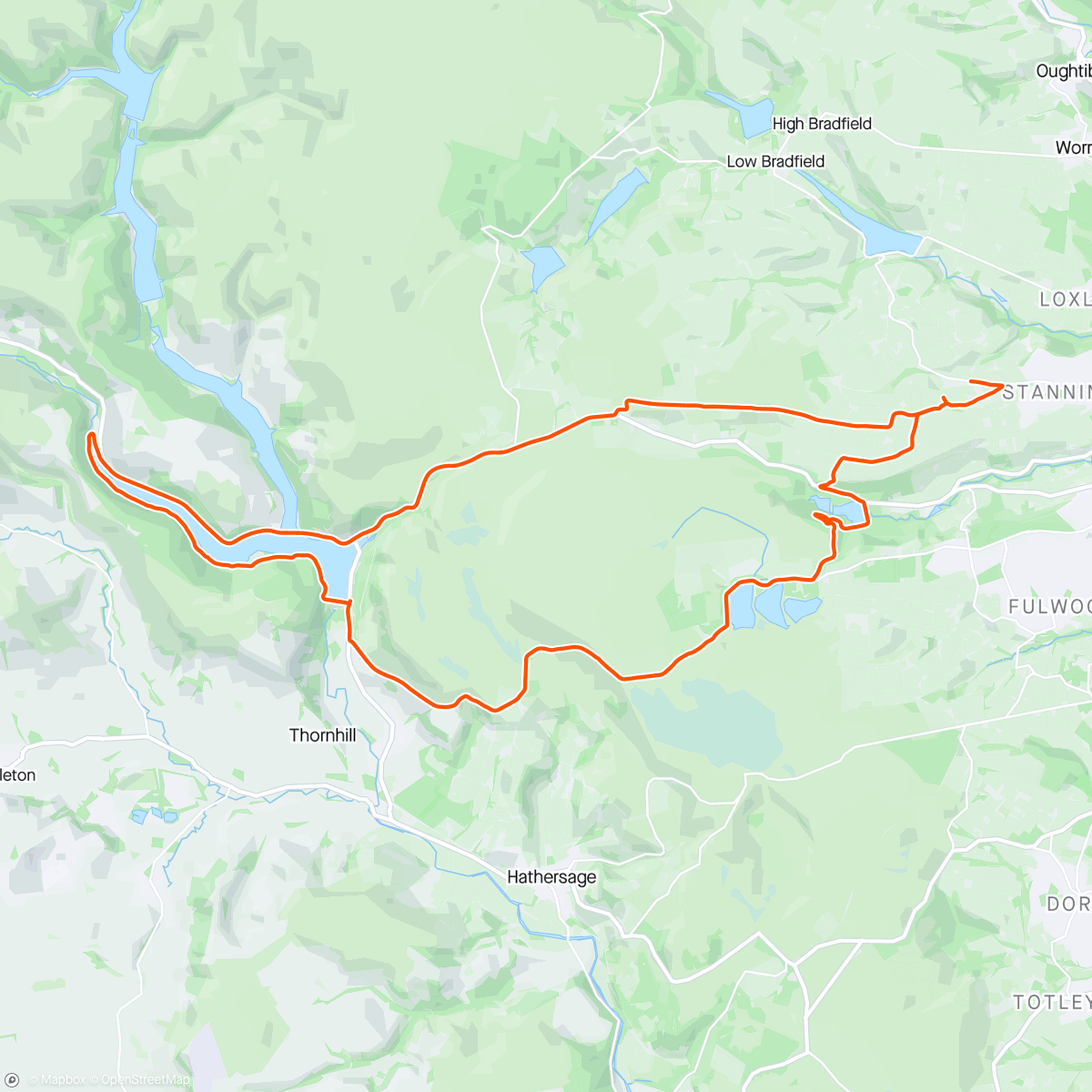 Map of the activity, Gravel route on MTB