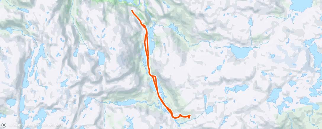 Map of the activity, Surf i kuling. Tiril fra toget