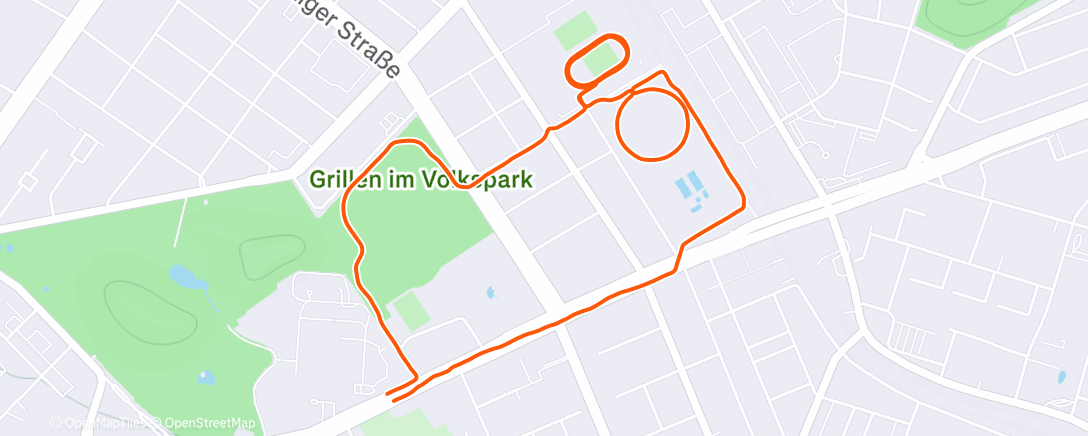 Map of the activity, Lauf am Nachmittag