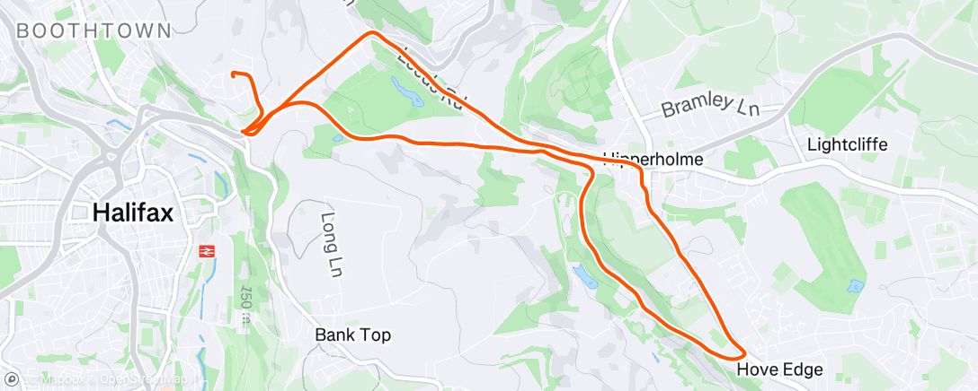 Map of the activity, Morning Run