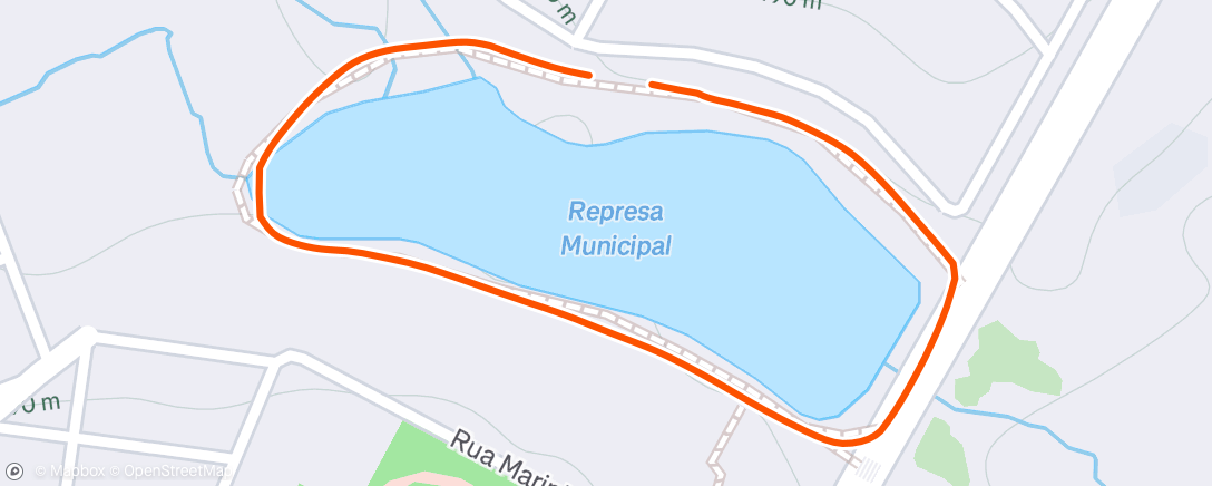 Map of the activity, Caminhada vespertina