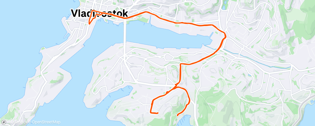 Map of the activity, Evening Run