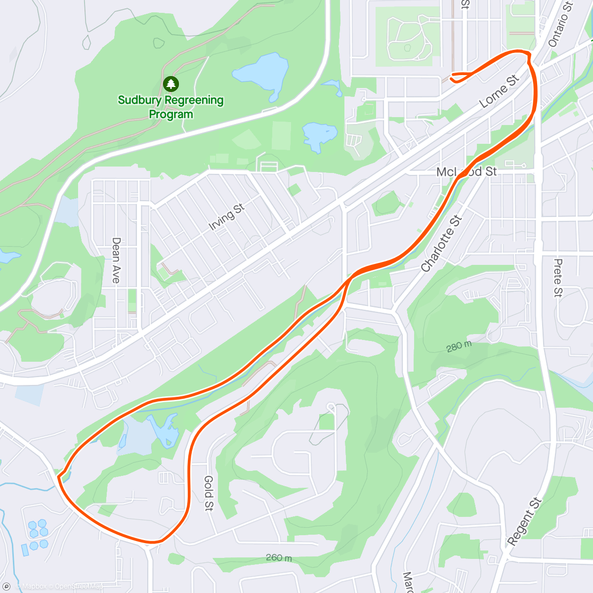 Map of the activity, Tempo Tuesday 💨