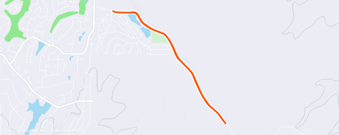 Map of the activity, Afternoon Run