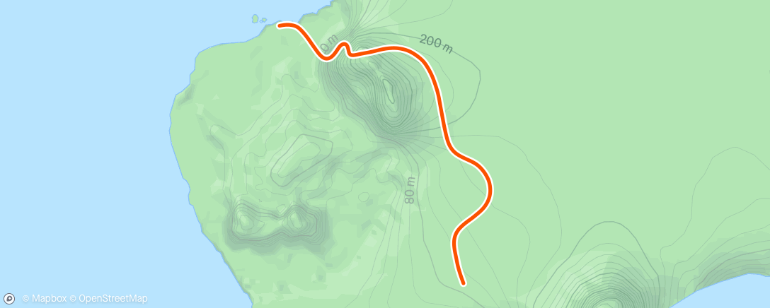 Map of the activity, Zwift