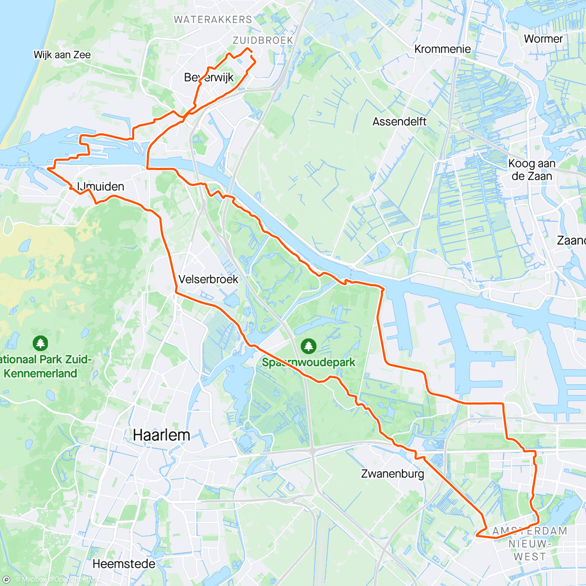 Karte der Aktivität „Heemskerk-rondrit”