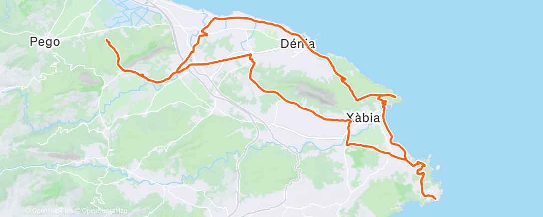 Map of the activity, Lunch Ride