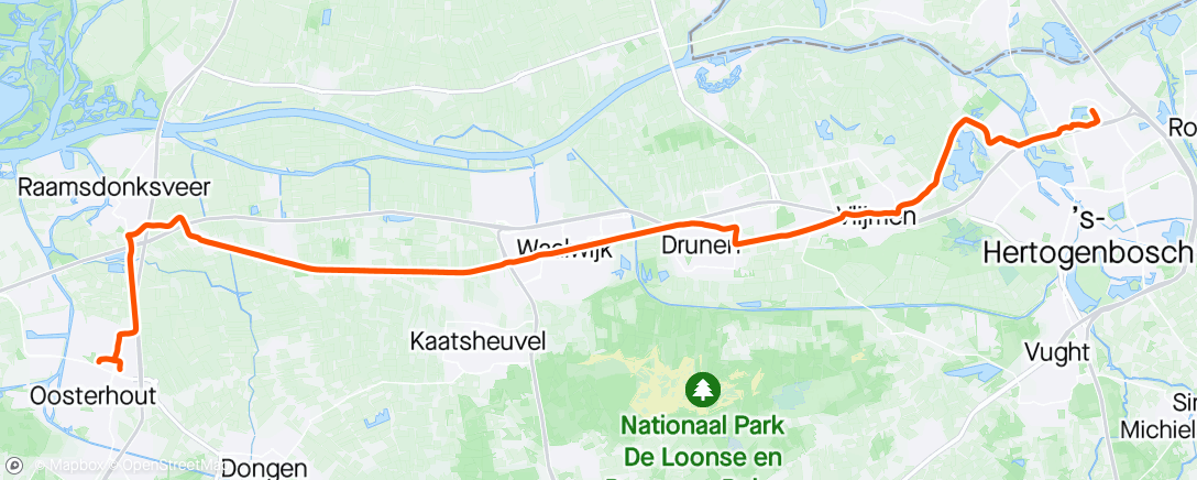 Map of the activity, Thuis - Oosterhout