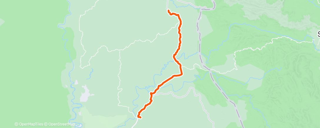 Map of the activity, Outdoor cycle