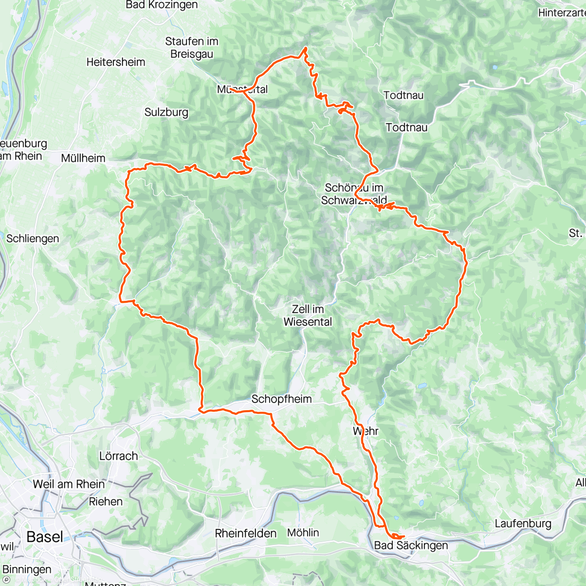 Map of the activity, Gemütliche 1. Mai Ausfahrt mit'm Hans