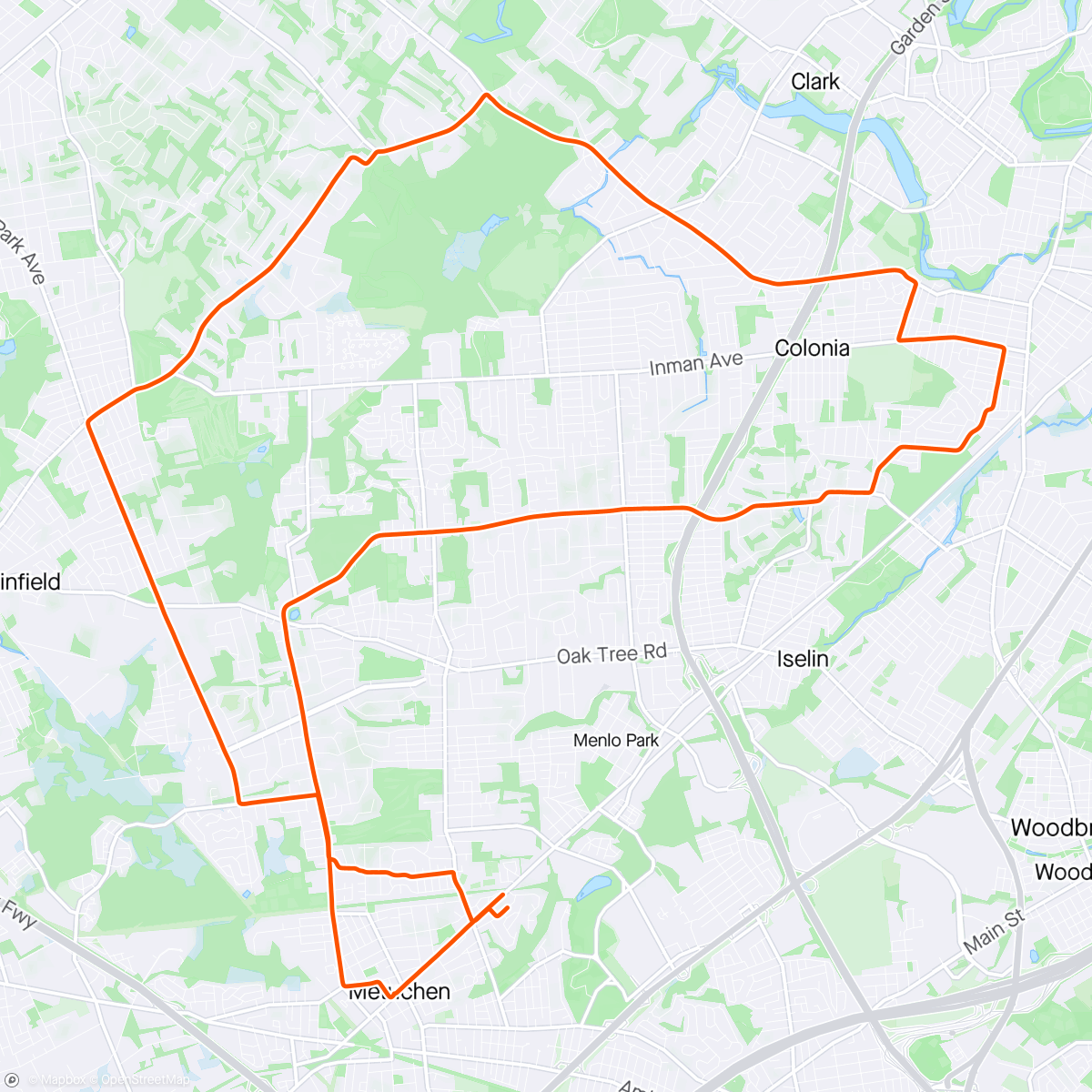 Map of the activity, Morning ride with Won