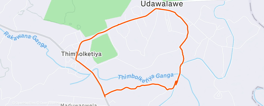 Map of the activity, Morning Run