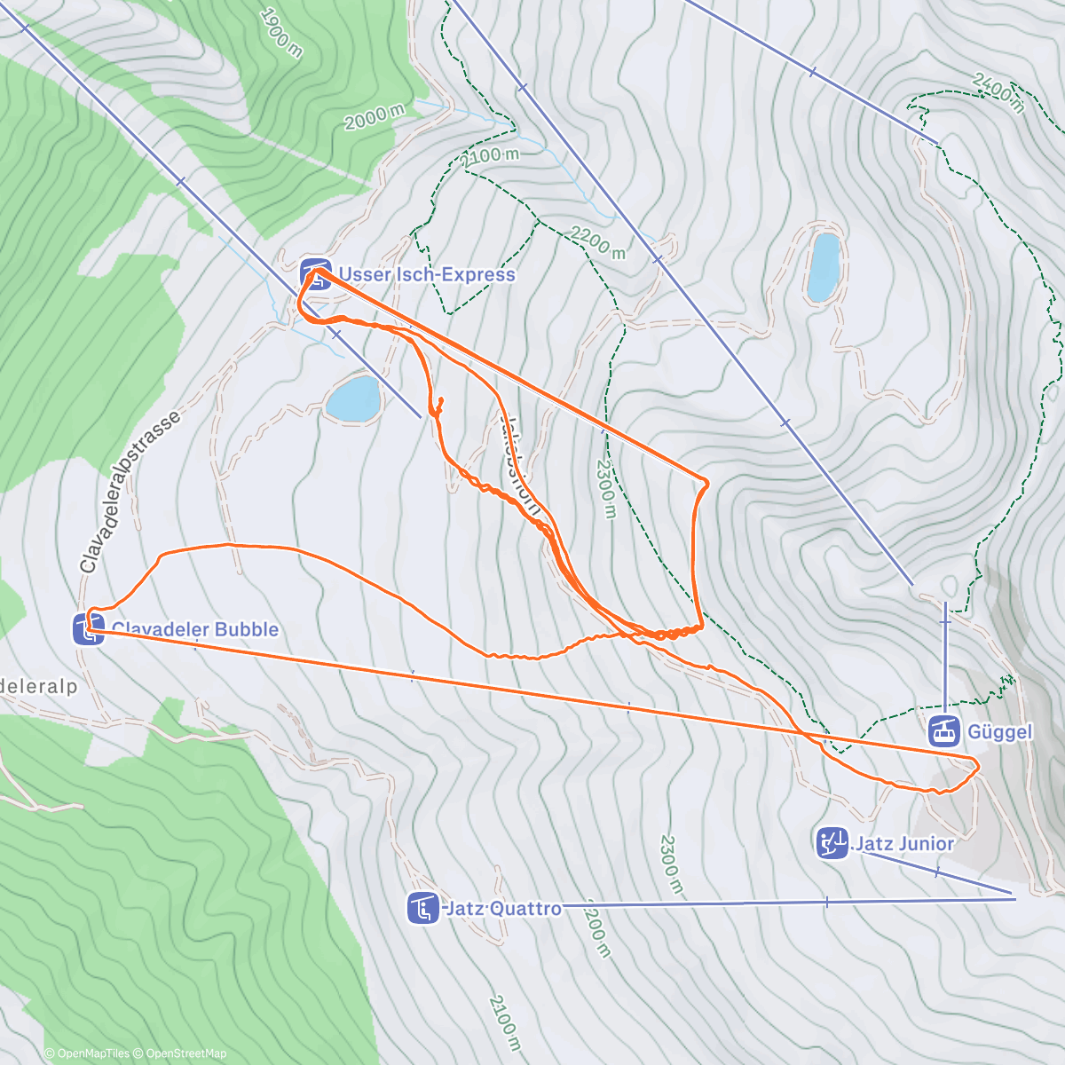 Карта физической активности (Lunch Alpine Ski)